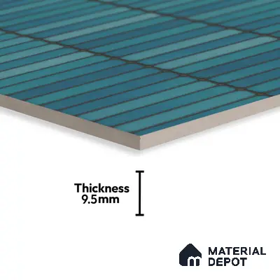 Faux Subway Wall Tile TL 00231 C Kitkat Green 1 ft x 1 ft Matte Finish Ceramic Tile - 9 mm | Suitable For Kitchen, Bathroom, Dining Area | Please Expect a Slight Variation of Pattern