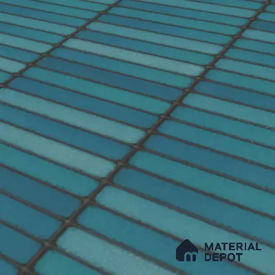 Faux Subway Wall Tile TL 00231 C Kitkat Green 1 ft x 1 ft Matte Finish Ceramic Tile - 9 mm | Suitable For Kitchen, Bathroom, Dining Area | Please Expect a Slight Variation of Pattern