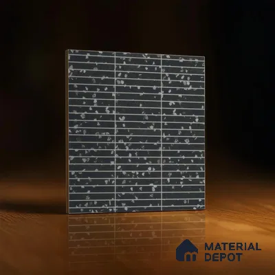 Faux Subway Wall Tile TL 00231 D Kitkat Black 1 ft x 1 ft Matte Finish Ceramic Tile - 9 mm | Suitable For Kitchen, Bathroom, Dining Area | Please Expect a Slight Variation of Pattern