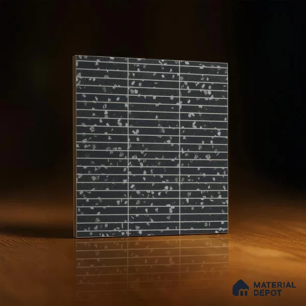 Faux Subway Wall Tile TL 00231 D Kitkat Black 1 ft x 1 ft Matte Finish Ceramic Tile - 9 mm | Suitable For Kitchen, Bathroom, Dining Area | Please Expect a Slight Variation of Pattern
