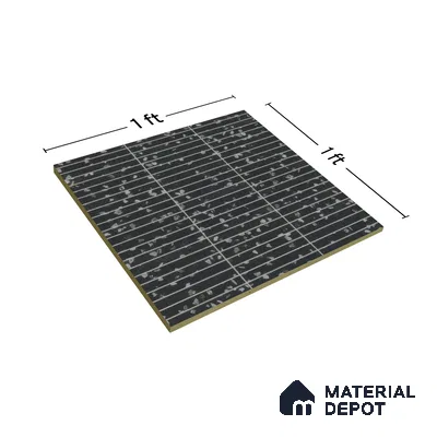 Faux Subway Wall Tile TL 00231 D Kitkat Black 1 ft x 1 ft Matte Finish Ceramic Tile - 9 mm | Suitable For Kitchen, Bathroom, Dining Area | Please Expect a Slight Variation of Pattern