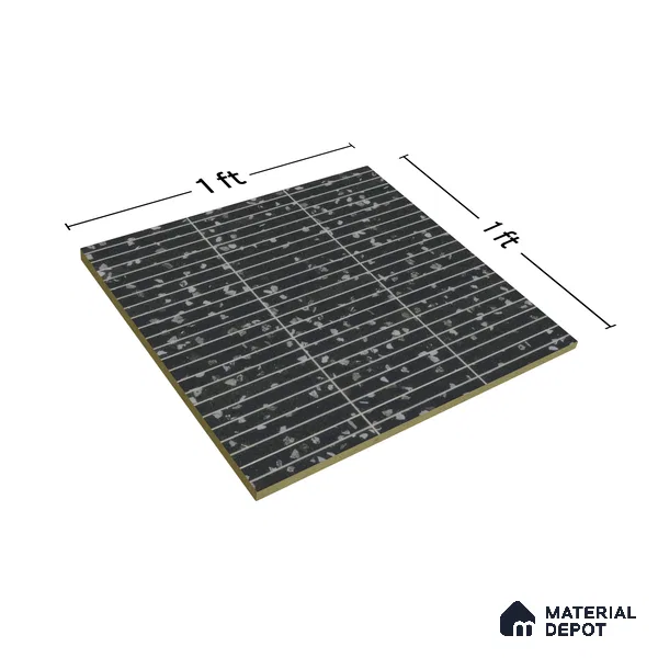 Faux Subway Wall Tile TL 00231 D Kitkat Black 1 ft x 1 ft Matte Finish Ceramic Tile - 9 mm | Suitable For Kitchen, Bathroom, Dining Area | Please Expect a Slight Variation of Pattern