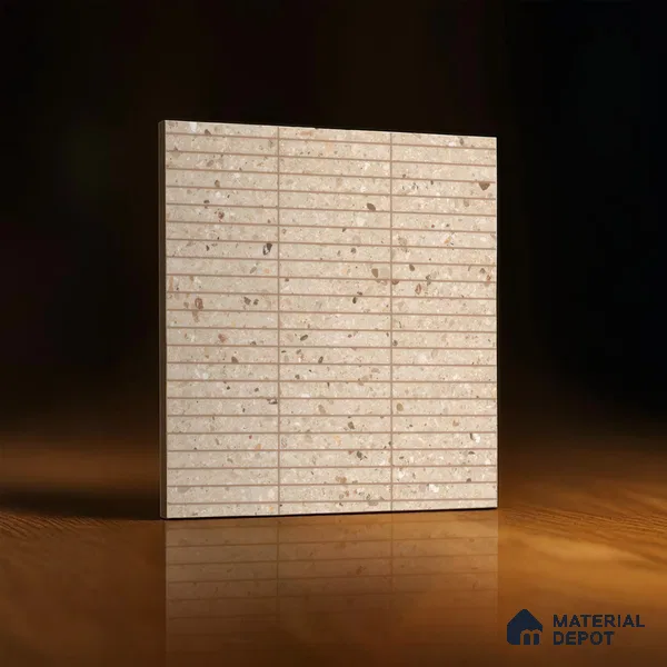 Faux Subway Wall Tile TL 00231 E Kitkat Beige 1 ft x 1 ft Matte Finish Ceramic Tile - 9 mm | Suitable For Kitchen, Bathroom, Dining Area | Please Expect a Slight Variation of Pattern