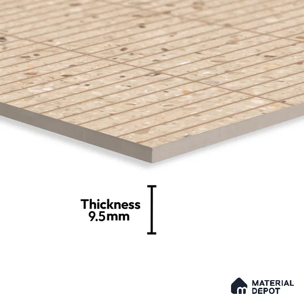 Faux Subway Wall Tile TL 00231 E Kitkat Beige 1 ft x 1 ft Matte Finish Ceramic Tile - 9 mm | Suitable For Kitchen, Bathroom, Dining Area | Please Expect a Slight Variation of Pattern