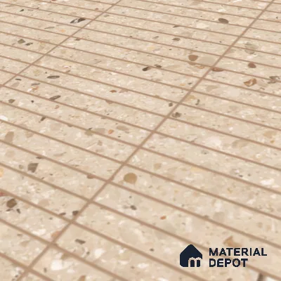 Faux Subway Wall Tile TL 00231 E Kitkat Beige 1 ft x 1 ft Matte Finish Ceramic Tile - 9 mm | Suitable For Kitchen, Bathroom, Dining Area | Please Expect a Slight Variation of Pattern