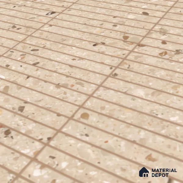 Faux Subway Wall Tile TL 00231 E Kitkat Beige 1 ft x 1 ft Matte Finish Ceramic Tile - 9 mm | Suitable For Kitchen, Bathroom, Dining Area | Please Expect a Slight Variation of Pattern