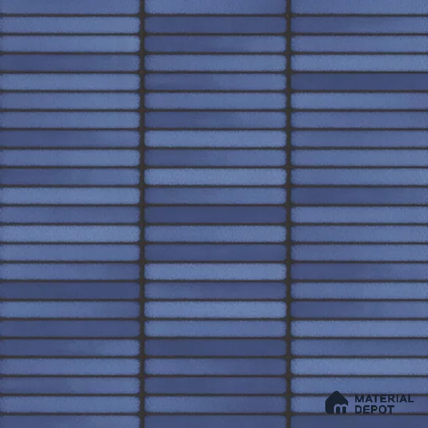 Faux Subway Wall Tile TL 00231 A Kitkat Blue 1 ft x 1 ft Matte Finish Ceramic Tile - 9 mm | Suitable For Kitchen, Bathroom, Dining Area | Please Expect a Slight Variation of Pattern