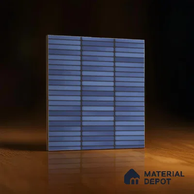 Faux Subway Wall Tile TL 00231 A Kitkat Blue 1 ft x 1 ft Matte Finish Ceramic Tile - 9 mm | Suitable For Kitchen, Bathroom, Dining Area | Please Expect a Slight Variation of Pattern