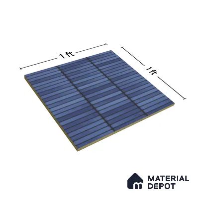 Faux Subway Wall Tile TL 00231 A Kitkat Blue 1 ft x 1 ft Matte Finish Ceramic Tile - 9 mm | Suitable For Kitchen, Bathroom, Dining Area | Please Expect a Slight Variation of Pattern