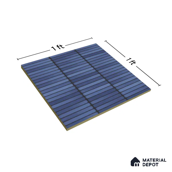 Faux Subway Wall Tile TL 00231 A Kitkat Blue 1 ft x 1 ft Matte Finish Ceramic Tile - 9 mm | Suitable For Kitchen, Bathroom, Dining Area | Please Expect a Slight Variation of Pattern