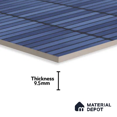Faux Subway Wall Tile TL 00231 A Kitkat Blue 1 ft x 1 ft Matte Finish Ceramic Tile - 9 mm | Suitable For Kitchen, Bathroom, Dining Area | Please Expect a Slight Variation of Pattern