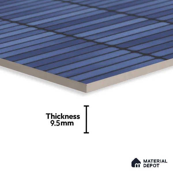 Faux Subway Wall Tile TL 00231 A Kitkat Blue 1 ft x 1 ft Matte Finish Ceramic Tile - 9 mm | Suitable For Kitchen, Bathroom, Dining Area | Please Expect a Slight Variation of Pattern