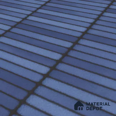 Faux Subway Wall Tile TL 00231 A Kitkat Blue 1 ft x 1 ft Matte Finish Ceramic Tile - 9 mm | Suitable For Kitchen, Bathroom, Dining Area | Please Expect a Slight Variation of Pattern