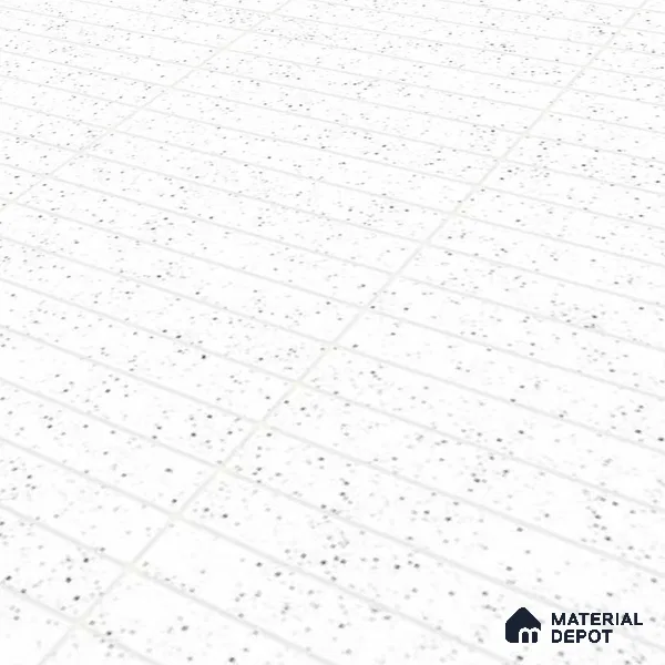 Faux Subway Wall Tile TL 05004 B Cinthia Kitkat Terrazo White 1 ft x 1 ft Ceramic Matte Finish - 9.5 mm | Suitable for Highlighter Walls, Foyer, Bathroom, Kitchen Wall & Backsplashes | Please Expect a Slight Variation of Pattern (Sample)