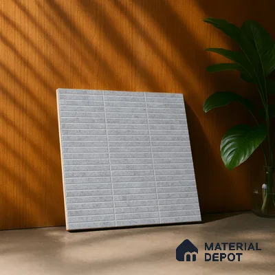 Faux Subway Wall Tile TL 05004 D Cinthia Kitkat Ashen Haze 1 ft x 1 ft Ceramic Matte Finish - 9.5 mm | Suitable for Highlighter Walls, Foyer, Bathroom, Kitchen Wall & Backsplashes | Please Expect a Slight Variation of Pattern (Sample)