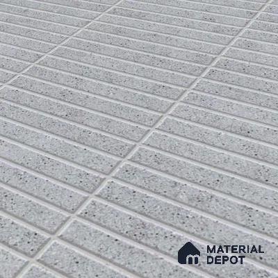 Faux Subway Wall Tile TL 05004 D Cinthia Kitkat Ashen Haze 1 ft x 1 ft Ceramic Matte Finish - 9.5 mm | Suitable for Highlighter Walls, Foyer, Bathroom, Kitchen Wall & Backsplashes | Please Expect a Slight Variation of Pattern (Sample)