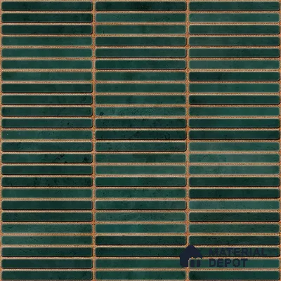 Faux Subway Wall Tile TL 05004 E Cinthia Kitkat Teal 1 ft x 1 ft Ceramic Glossy Finish - 9.5 mm | Suitable for Highlighter Walls, Foyer, Bathroom, Kitchen Wall & Backsplashes | Please Expect a Slight Variation of Pattern
