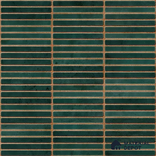 Faux Subway Wall Tile TL 05004 E Cinthia Kitkat Teal 1 ft x 1 ft Ceramic Glossy Finish - 9.5 mm | Suitable for Highlighter Walls, Foyer, Bathroom, Kitchen Wall & Backsplashes | Please Expect a Slight Variation of Pattern