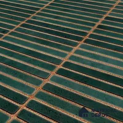 Faux Subway Wall Tile TL 05004 E Cinthia Kitkat Teal 1 ft x 1 ft Ceramic Glossy Finish - 9.5 mm | Suitable for Highlighter Walls, Foyer, Bathroom, Kitchen Wall & Backsplashes | Please Expect a Slight Variation of Pattern