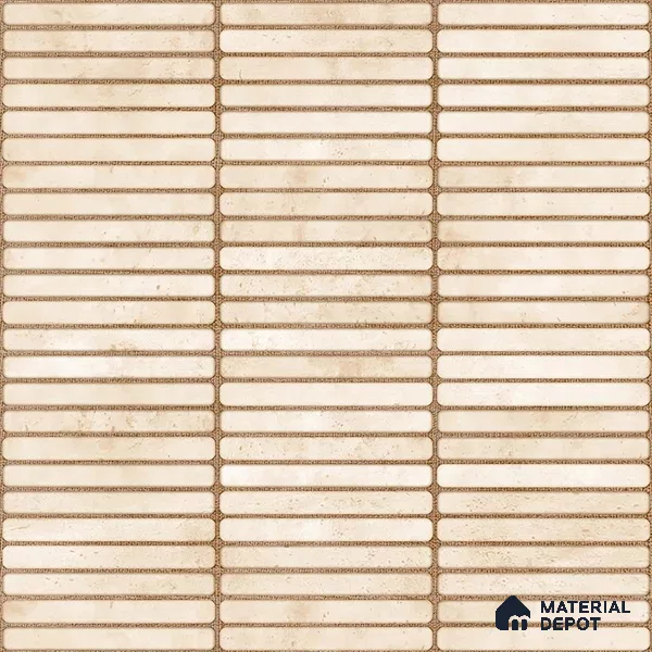 Faux Subway Wall Tile TL 05004 F Cinthia Kitkat Crema 1 ft x 1 ft Ceramic Glossy Finish - 9.5 mm | Suitable for Highlighter Walls, Foyer, Bathroom, Kitchen Wall & Backsplashes | Please Expect a Slight Variation of Pattern
