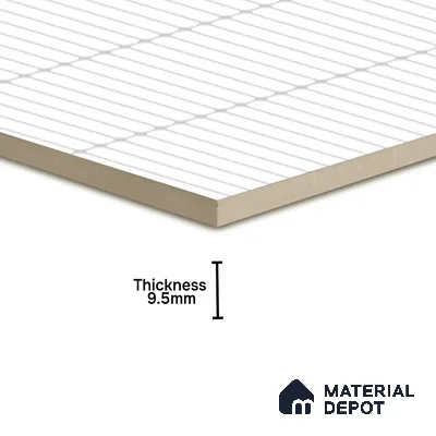 Faux Subway Wall Tile TL 05004 Cinthia Kitkat Moon White 1 ft x 1 ft Ceramic Glossy Finish - 9.5 mm | Suitable for Highlighter Walls, Foyer, Bathroom, Kitchen Wall & Backsplashes | Please Expect a Slight Variation of Pattern