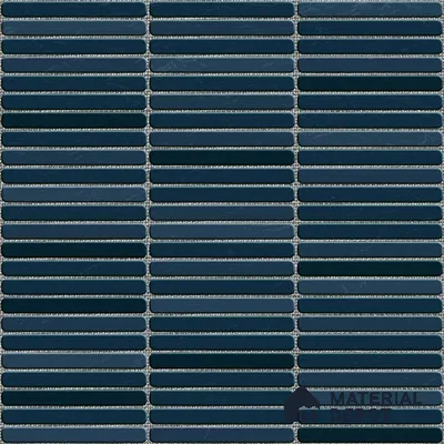 Faux Subway Wall Tile TL 05004 H Cinthia Kitkat Marine Blue 1 ft x 1 ft Ceramic Glossy Finish - 9.5 mm | Suitable for Highlighter Walls, Foyer, Bathroom, Kitchen Wall & Backsplashes | Please Expect a Slight Variation of Pattern (Sample)