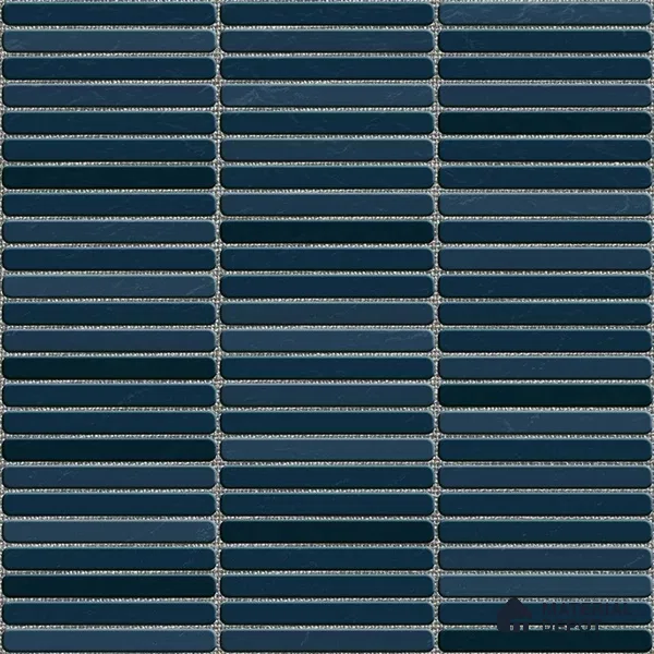 Faux Subway Wall Tile TL 05004 H Cinthia Kitkat Marine Blue 1 ft x 1 ft Ceramic Glossy Finish - 9.5 mm | Suitable for Highlighter Walls, Foyer, Bathroom, Kitchen Wall & Backsplashes | Please Expect a Slight Variation of Pattern (Sample)