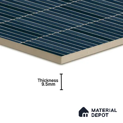 Faux Subway Wall Tile TL 05004 H Cinthia Kitkat Marine Blue 1 ft x 1 ft Ceramic Glossy Finish - 9.5 mm | Suitable for Highlighter Walls, Foyer, Bathroom, Kitchen Wall & Backsplashes | Please Expect a Slight Variation of Pattern (Sample)