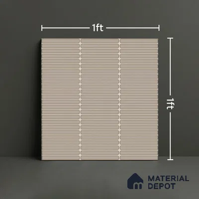 Faux Subway Wall Tile TL 05004 I Cinthia Kitkat Bohemian 1 ft x 1 ft Ceramic Glossy Finish - 9.5 mm | Suitable for Highlighter Walls, Foyer, Bathroom, Kitchen Wall & Backsplashes | Please Expect a Slight Variation of Pattern (Sample)