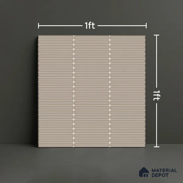 Faux Subway Wall Tile TL 05004 I Cinthia Kitkat Bohemian 1 ft x 1 ft Ceramic Glossy Finish - 9.5 mm | Suitable for Highlighter Walls, Foyer, Bathroom, Kitchen Wall & Backsplashes | Please Expect a Slight Variation of Pattern (Sample)