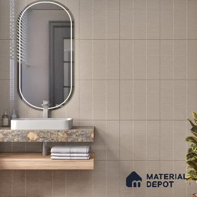 Faux Subway Wall Tile TL 05004 I Cinthia Kitkat Bohemian 1 ft x 1 ft Ceramic Glossy Finish - 9.5 mm | Suitable for Highlighter Walls, Foyer, Bathroom, Kitchen Wall & Backsplashes | Please Expect a Slight Variation of Pattern (Sample)