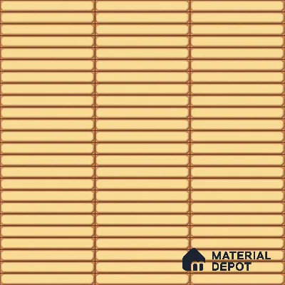 Faux Subway Wall Tile TL 05004 J Cinthia Kitkat Saffron Yellow 1 ft x 1 ft Ceramic Glossy Finish - 9.5 mm | Suitable for Highlighter Walls, Foyer, Bathroom, Kitchen Wall & Backsplashes | Please Expect a Slight Variation of Pattern (Sample)