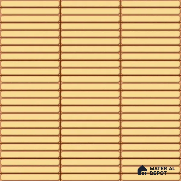 Faux Subway Wall Tile TL 05004 J Cinthia Kitkat Saffron Yellow 1 ft x 1 ft Ceramic Glossy Finish - 9.5 mm | Suitable for Highlighter Walls, Foyer, Bathroom, Kitchen Wall & Backsplashes | Please Expect a Slight Variation of Pattern (Sample)