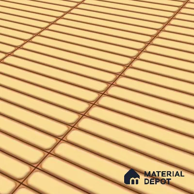 Faux Subway Wall Tile TL 05004 J Cinthia Kitkat Saffron Yellow 1 ft x 1 ft Ceramic Glossy Finish - 9.5 mm | Suitable for Highlighter Walls, Foyer, Bathroom, Kitchen Wall & Backsplashes | Please Expect a Slight Variation of Pattern (Sample)