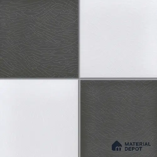 Kitchen Wall Tile TL 00211 A Light Black & White 1 ft x 1 ft Matte Finish Ceramic Tile - 9 mm | Suitable For Kitchen Backsplash | Please Expect a Slight Variation of Pattern