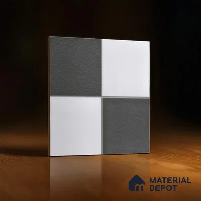 Kitchen Wall Tile TL 00211 A Light Black & White 1 ft x 1 ft Matte Finish Ceramic Tile - 9 mm | Suitable For Kitchen Backsplash | Please Expect a Slight Variation of Pattern
