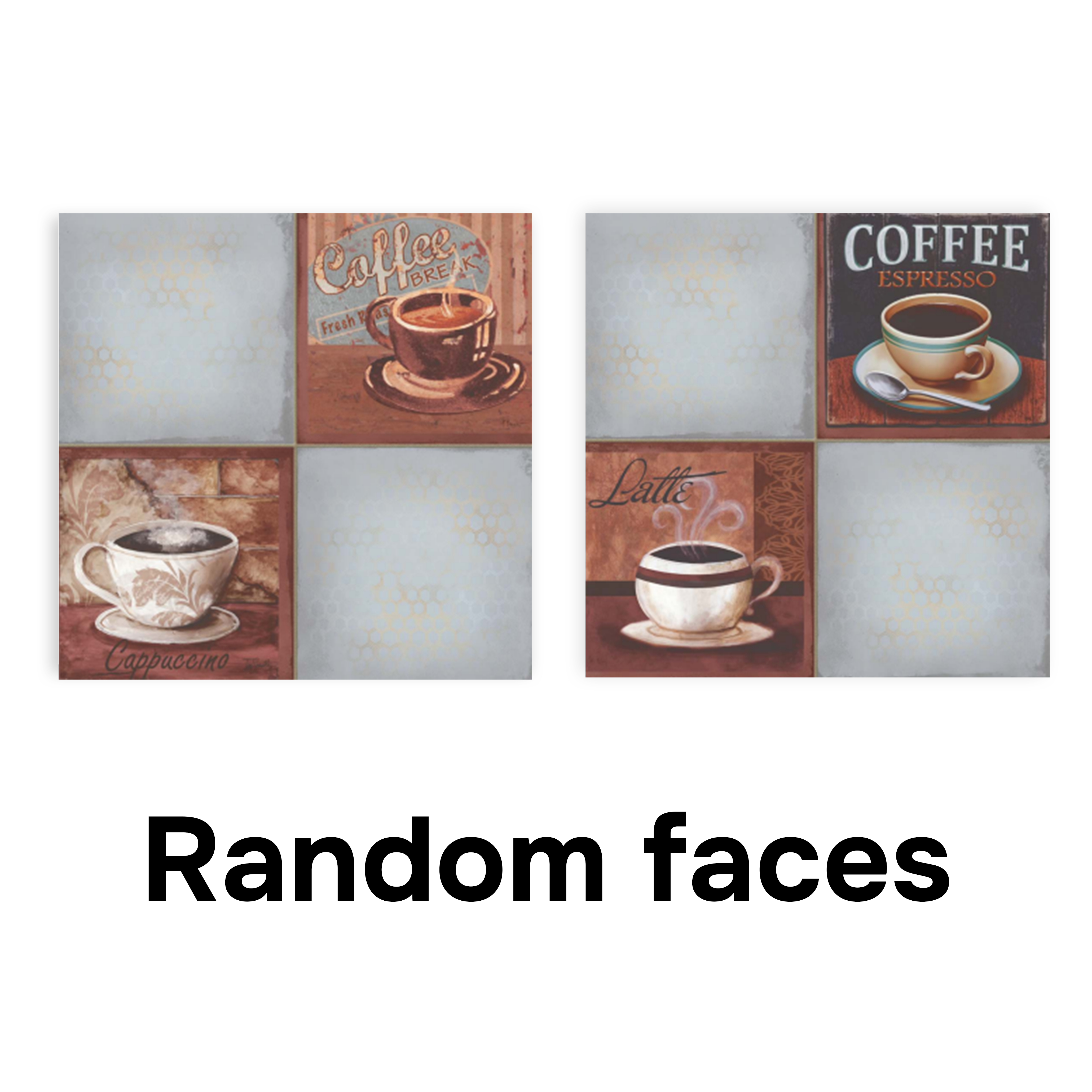 Kitchen Wall Tile TL 00212 B Highlighter 1 Cup & Saucer 1 ft x 1 ft Matte Finish Ceramic Tile - 9 mm | Suitable For Kitchen Backsplash | Please Expect a Slight Variation of Pattern