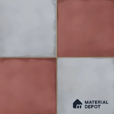 Kitchen Wall Tile TL 00212 A Light Red & Grey 1 ft x 1 ft Matte Finish Ceramic Tile - 9 mm | Suitable For Kitchen Backsplash | Please Expect a Slight Variation of Pattern