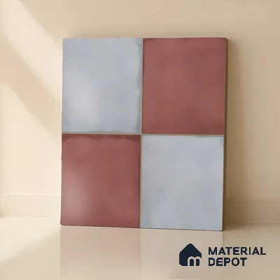 Kitchen Wall Tile TL 00212 A Light Red & Grey 1 ft x 1 ft Matte Finish Ceramic Tile - 9 mm | Suitable For Kitchen Backsplash | Please Expect a Slight Variation of Pattern