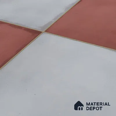 Kitchen Wall Tile TL 00212 A Light Red & Grey 1 ft x 1 ft Matte Finish Ceramic Tile - 9 mm | Suitable For Kitchen Backsplash | Please Expect a Slight Variation of Pattern