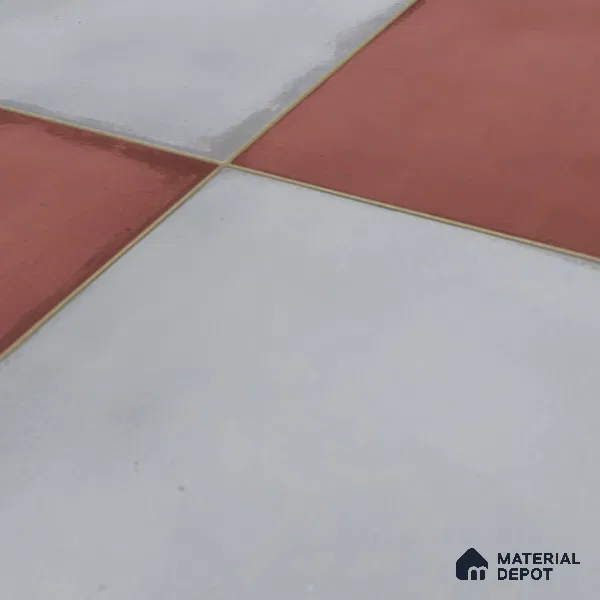 Kitchen Wall Tile TL 00212 A Light Red & Grey 1 ft x 1 ft Matte Finish Ceramic Tile - 9 mm | Suitable For Kitchen Backsplash | Please Expect a Slight Variation of Pattern