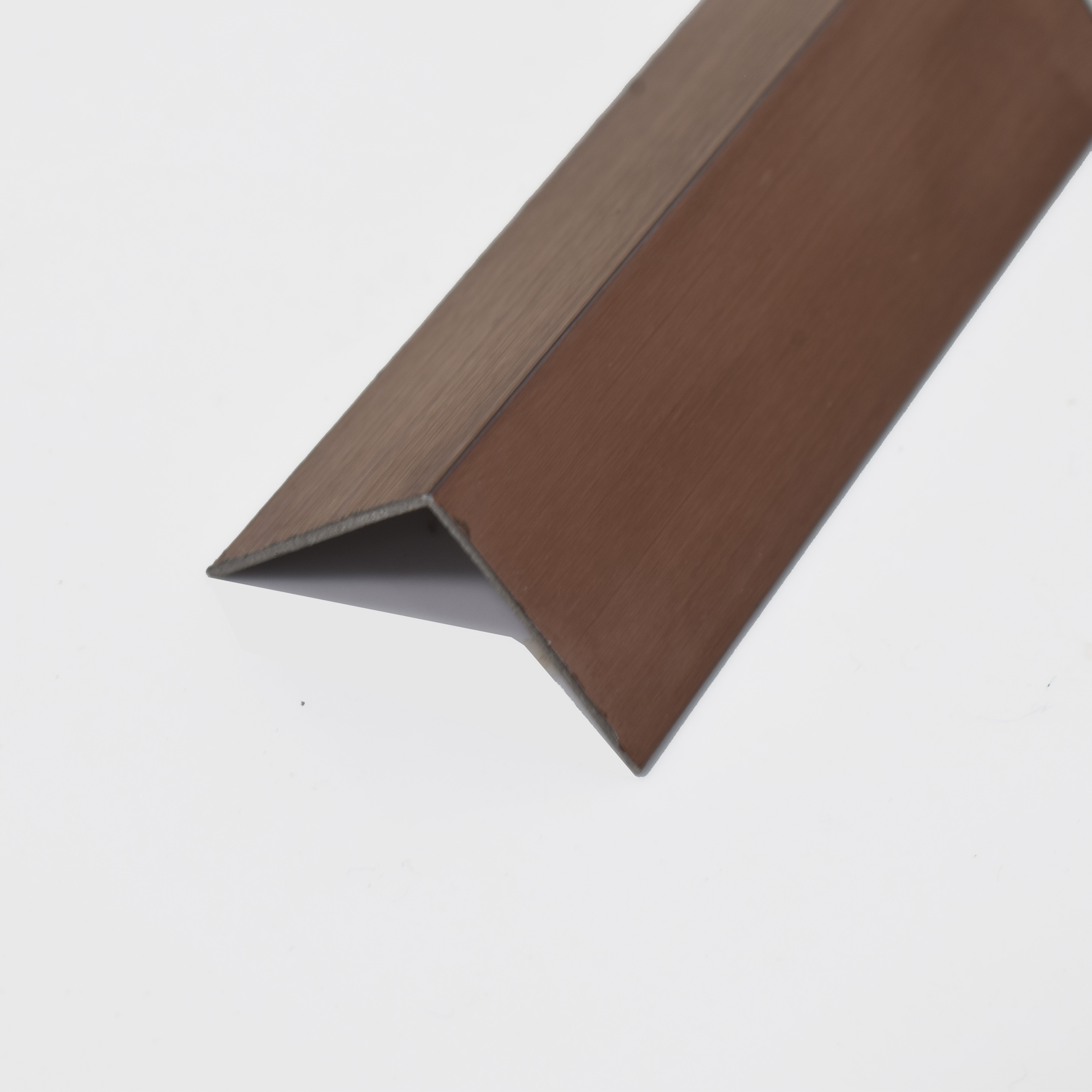 SS 304 L Profile Brush Rose Gold Matte Finish Edgeline PM 00290 J | 10 ft (2.96 mtr) x 20 mm x 0.8 mm | Suitable for Corner Applications | Adhesive Type Installation | Suitable for Floor & Walls
