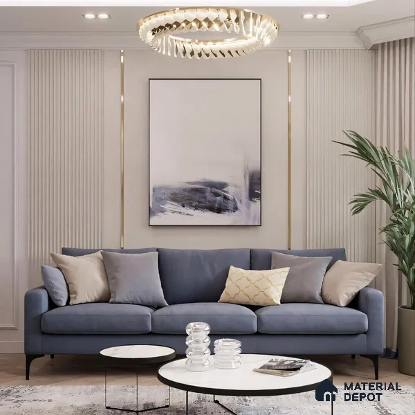 SS 304 L Profile Gold Glossy Finish Edgeline PM 00290 S | 10 ft (2.96 mtr) x 25 mm x 0.8 mm | Suitable for Corner Applications | Adhesive Type Installation | Suitable for Floor & Walls