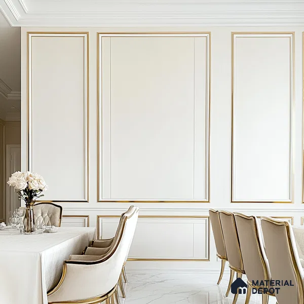 SS 304 L Profile Gold Glossy Finish Edgeline PM 00290 S | 10 ft (2.96 mtr) x 25 mm x 0.8 mm | Suitable for Corner Applications | Adhesive Type Installation | Suitable for Floor & Walls