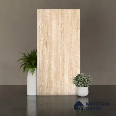 TL 04455 Latin Travertine Grande 1200 x 600 mm Digital Punch Matte Finish Vitrified Tile - 9 mm (Sample)