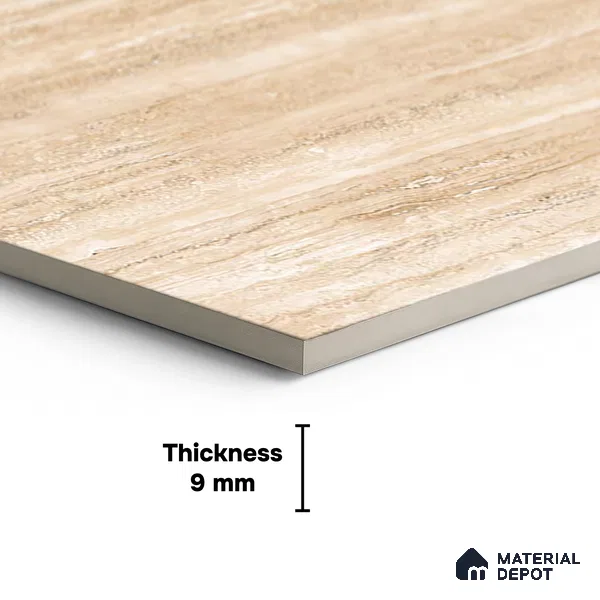 TL 04455 Latin Travertine Grande 1200 x 600 mm Digital Punch Matte Finish Vitrified Tile - 9 mm (Sample)