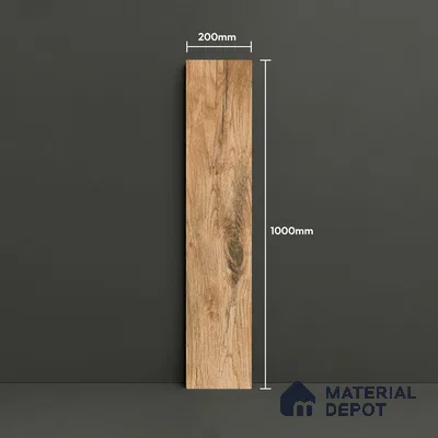 TL 02991 Latte Beige 39 x 8 inch Matte Finish Porcelain Floor & Wall Plank Tile - 9.5 mm | 2-3 mm Spacer is Mandatory
