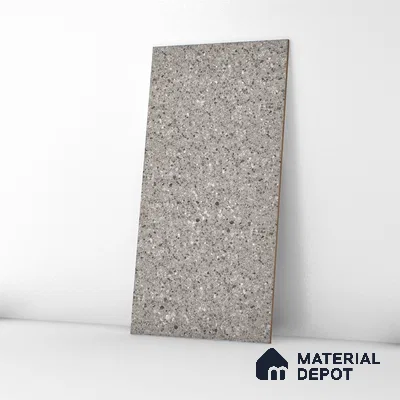 Terrazzo Floor & Wall Tile | TL 00848 Devon Gris | 4 ft x 2 ft Random Face Matte Finish Tile - 9 mm | Suitable For Living Room, Bedroom, Bathroom | Random Designs