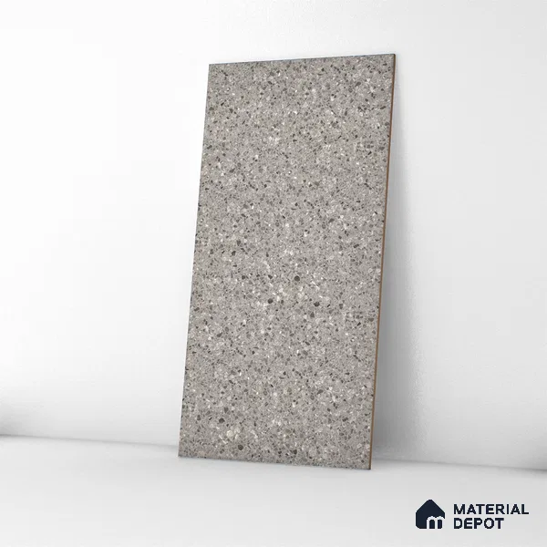 Terrazzo Floor & Wall Tile | TL 00848 Devon Gris | 4 ft x 2 ft Random Face Matte Finish Tile - 9 mm | Suitable For Living Room, Bedroom, Bathroom | Random Designs