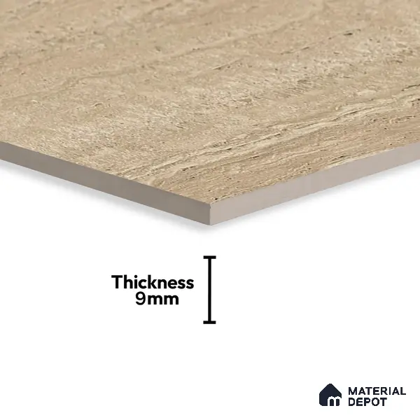 Stone Floor & Wall Tile | TL 00805 Neo Travertino Beige 4 ft x 2 ft Matte Finish Vitrified Tile | Suitable For Living Room, Bedroom, Bathroom